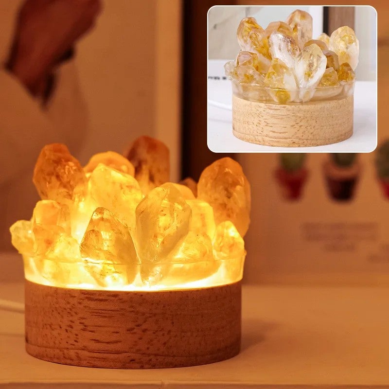 Bluejw Nature Quartz Crystal Night Light Wand Lamp - Healing Stone Cluster Decor for Bedroom Home - Image 1